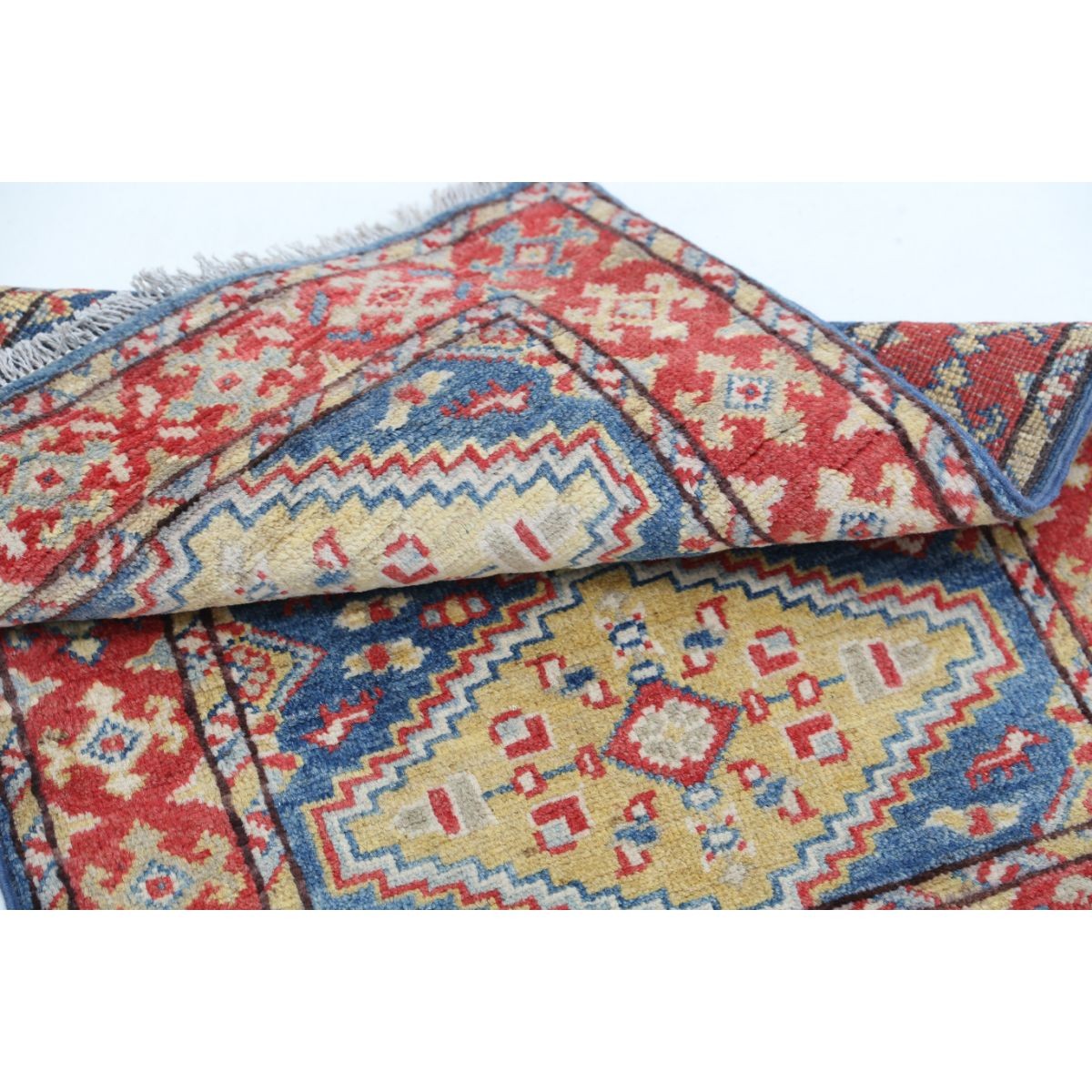 Revival 2x3 Handmade Double Knotted Washable Wool Rug - Colorful