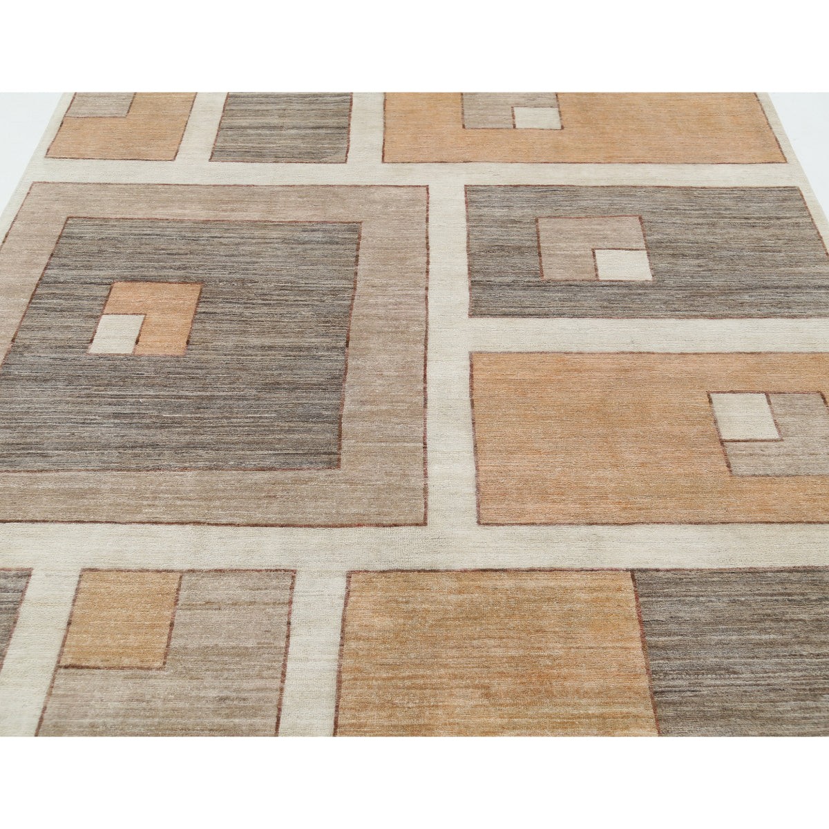 Modcar 6x10 Handmade Double Knotted Washable Wool Rug - Colorful