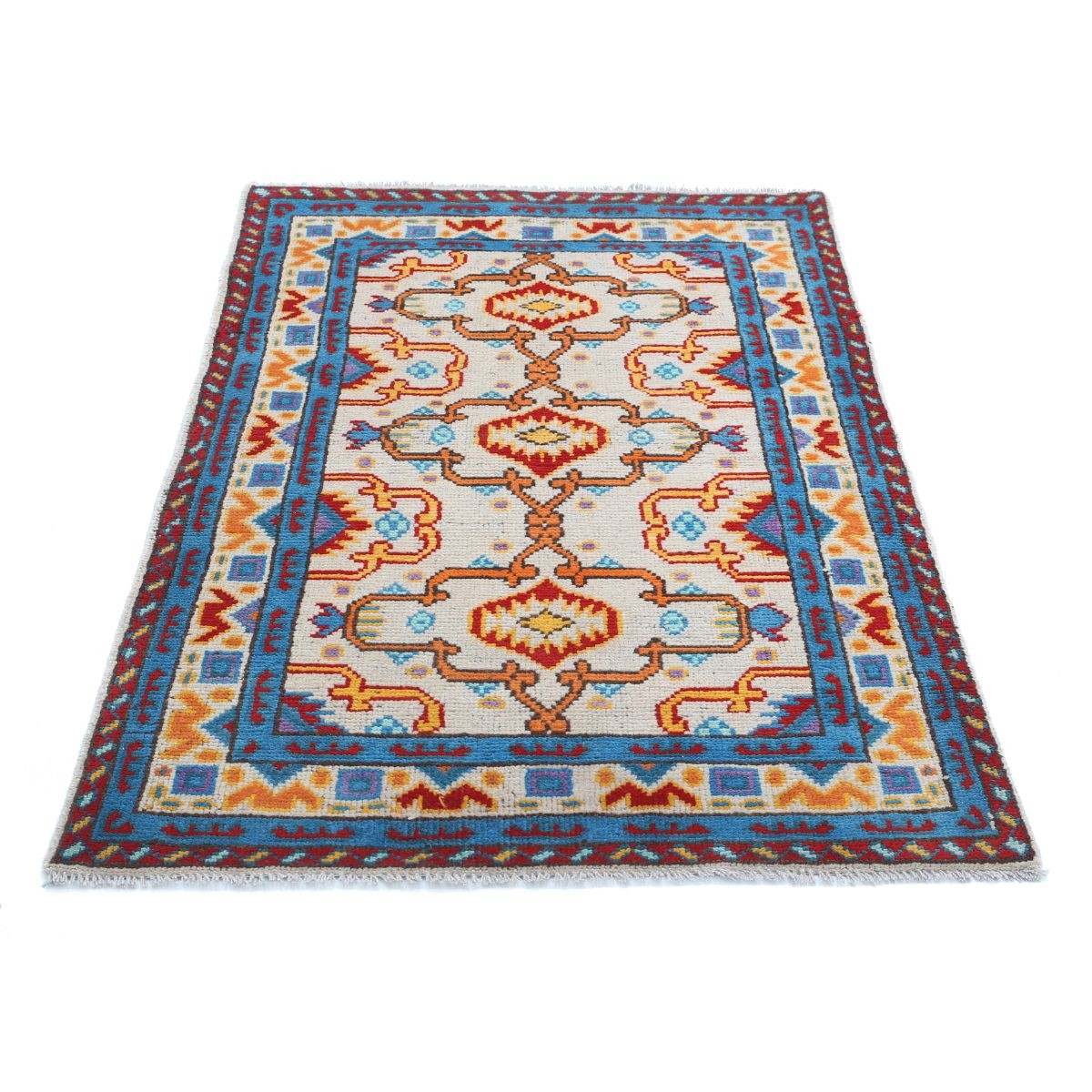 Revival 3x5 Handmade Double Knotted Washable Wool Rug - Colorful