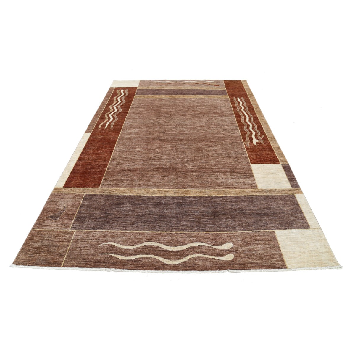Modcar 6x10 Handmade Double Knotted Washable Wool Rug - Colorful
