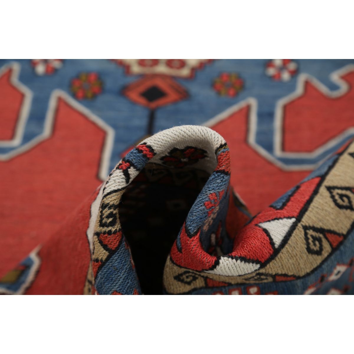 Sumak 4x7 Hand Woven Washable Wool Rug - Colorful