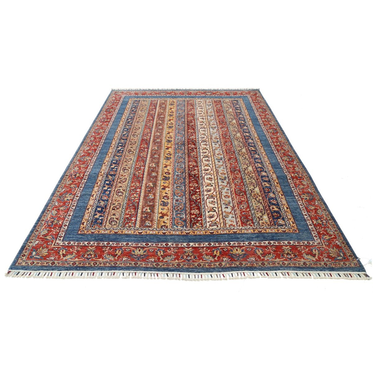 Shaal 7x10 Handmade Double Knotted Washable Wool Rug - Colorful