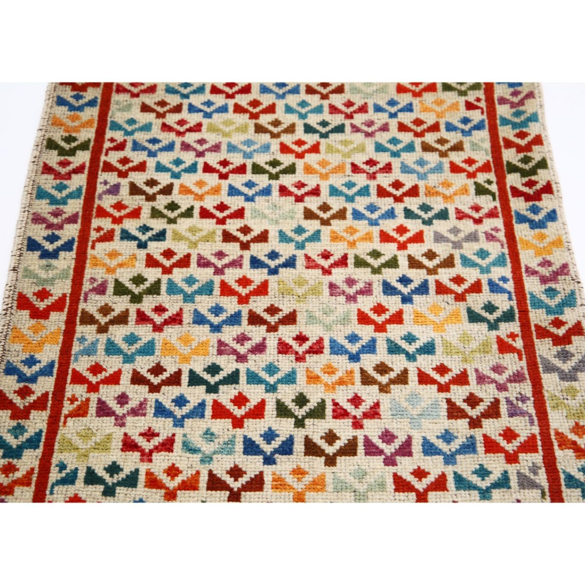 Revival 3x4 Handmade Double Knotted Washable Wool Rug - Colorful