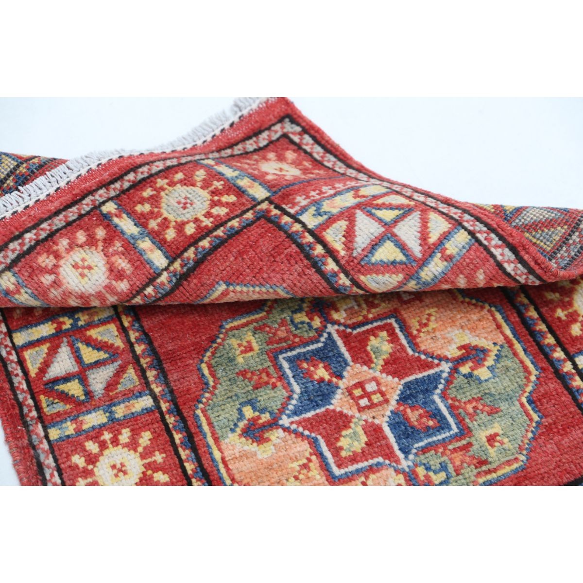 Revival 2x3 Handmade Double Knotted Washable Wool Rug - Colorful