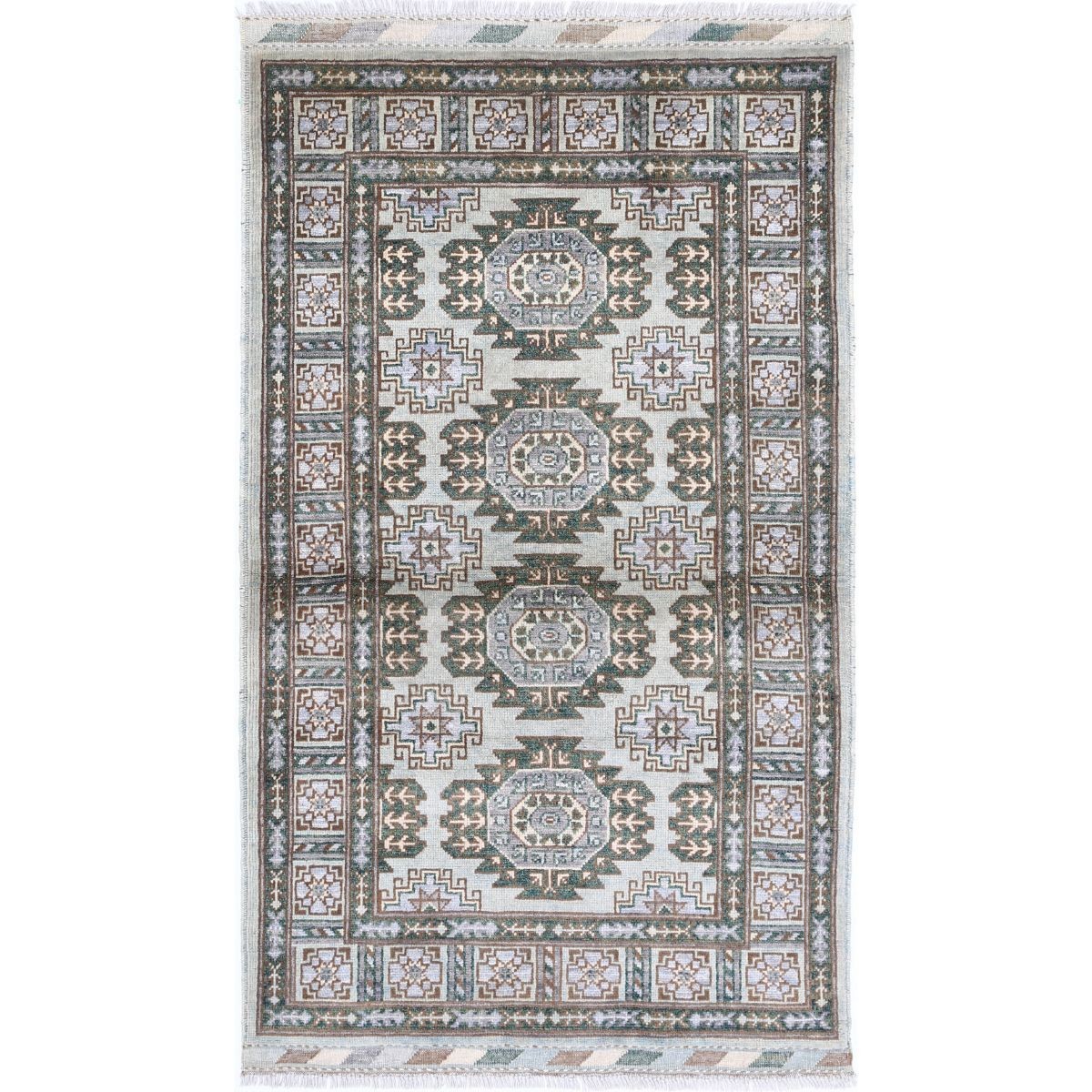 Revival 3x5 Handmade Double Knotted Washable Wool Rug - Colorful