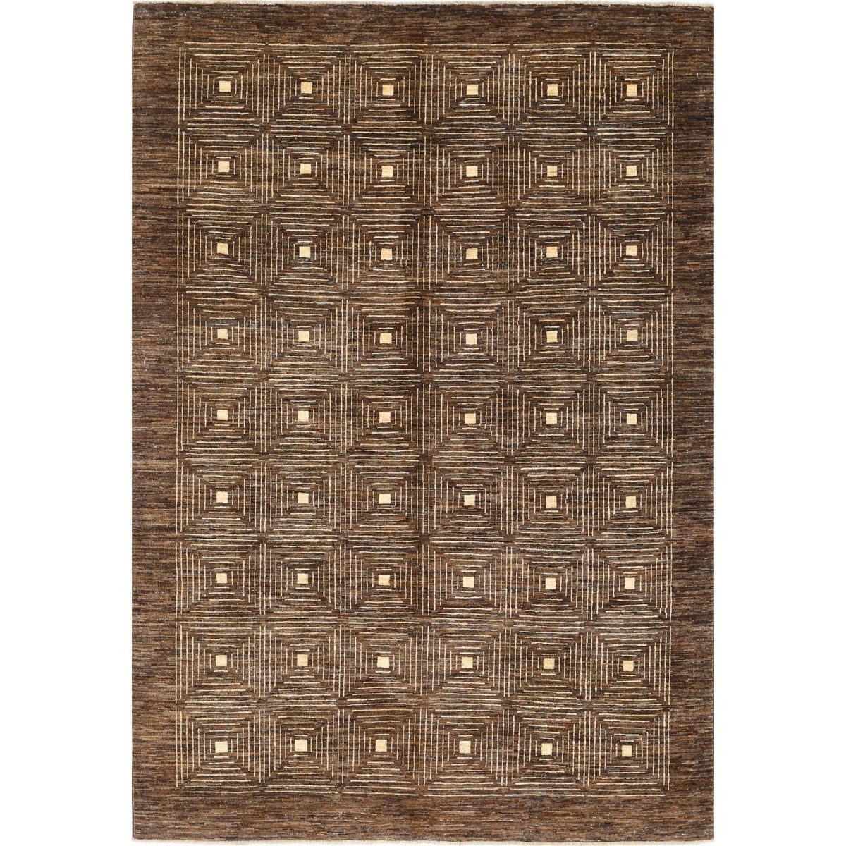 Modcar 6x8 Handmade Double Knotted Washable Wool Rug - Colorful