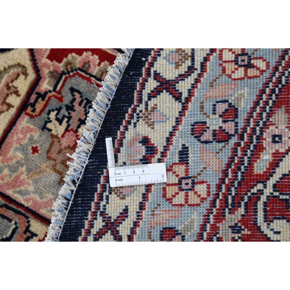 Agra 8x8 Handmade Double Knotted Washable Wool Round Rug - Colorful