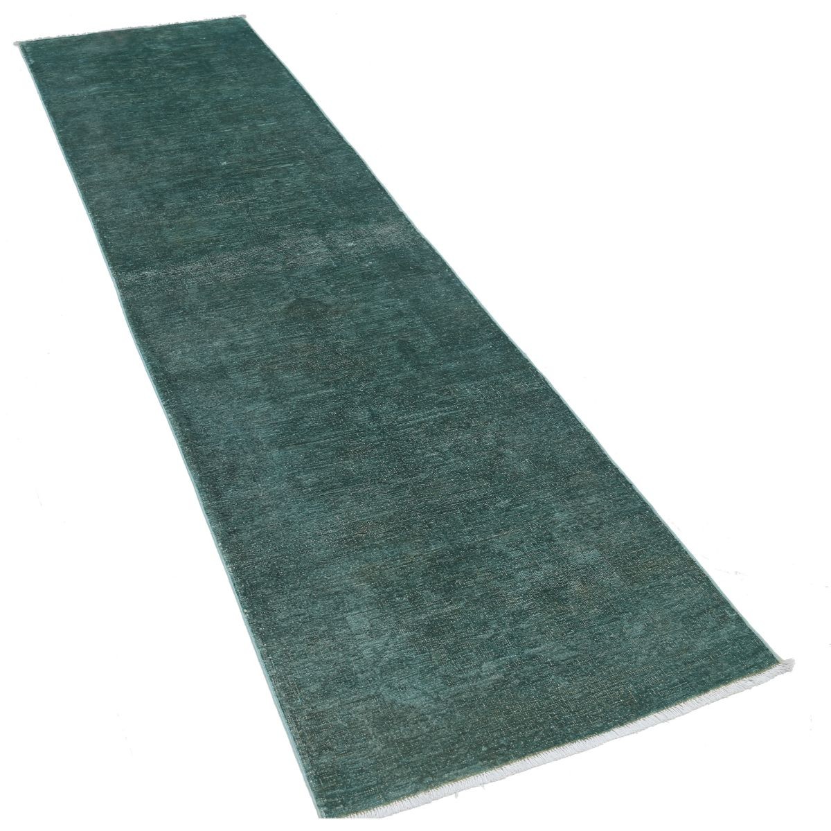 Overdye 2x10 Handmade Double Knotted Washable Wool Runner - Monochormatic