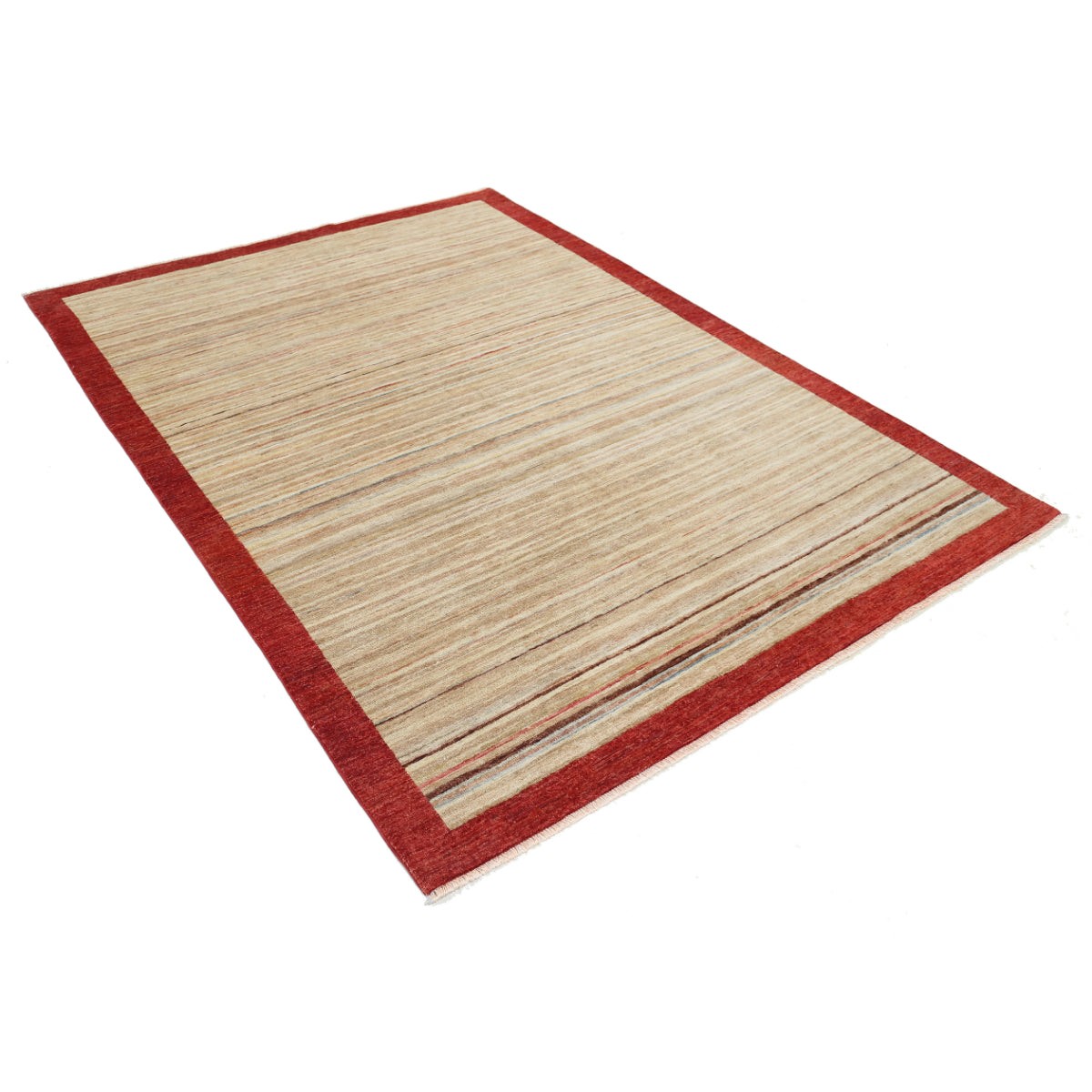 Modcar 5x8 Handmade Double Knotted Washable Wool Rug - Colorful