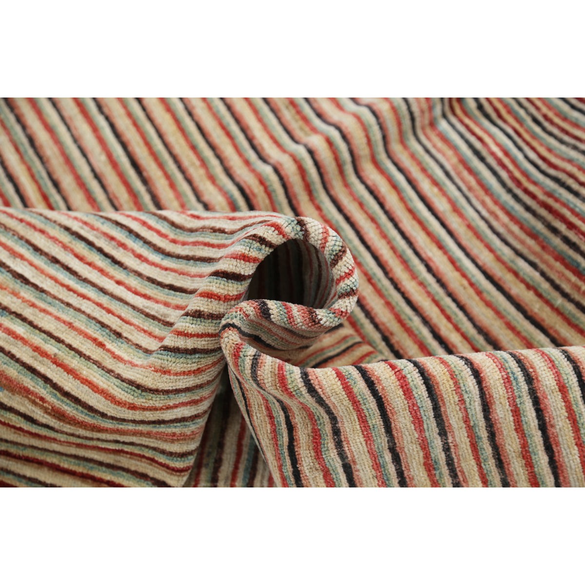 Modcar 7x8 Handmade Double Knotted Washable Wool Rug - Colorful
