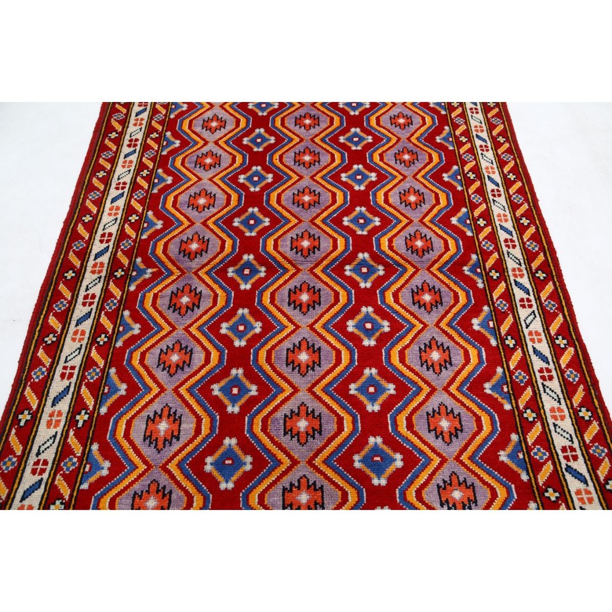 Revival 5x7 Handmade Double Knotted Washable Wool Rug - Colorful