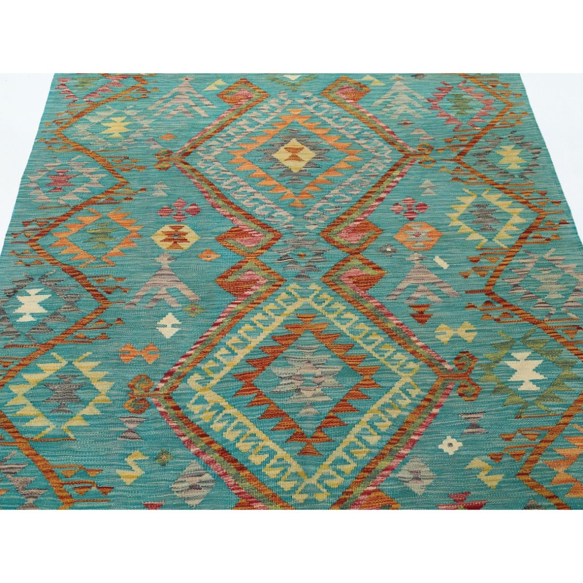 Maimana 5x7 Hand Woven Washable Wool Rug - Colorful