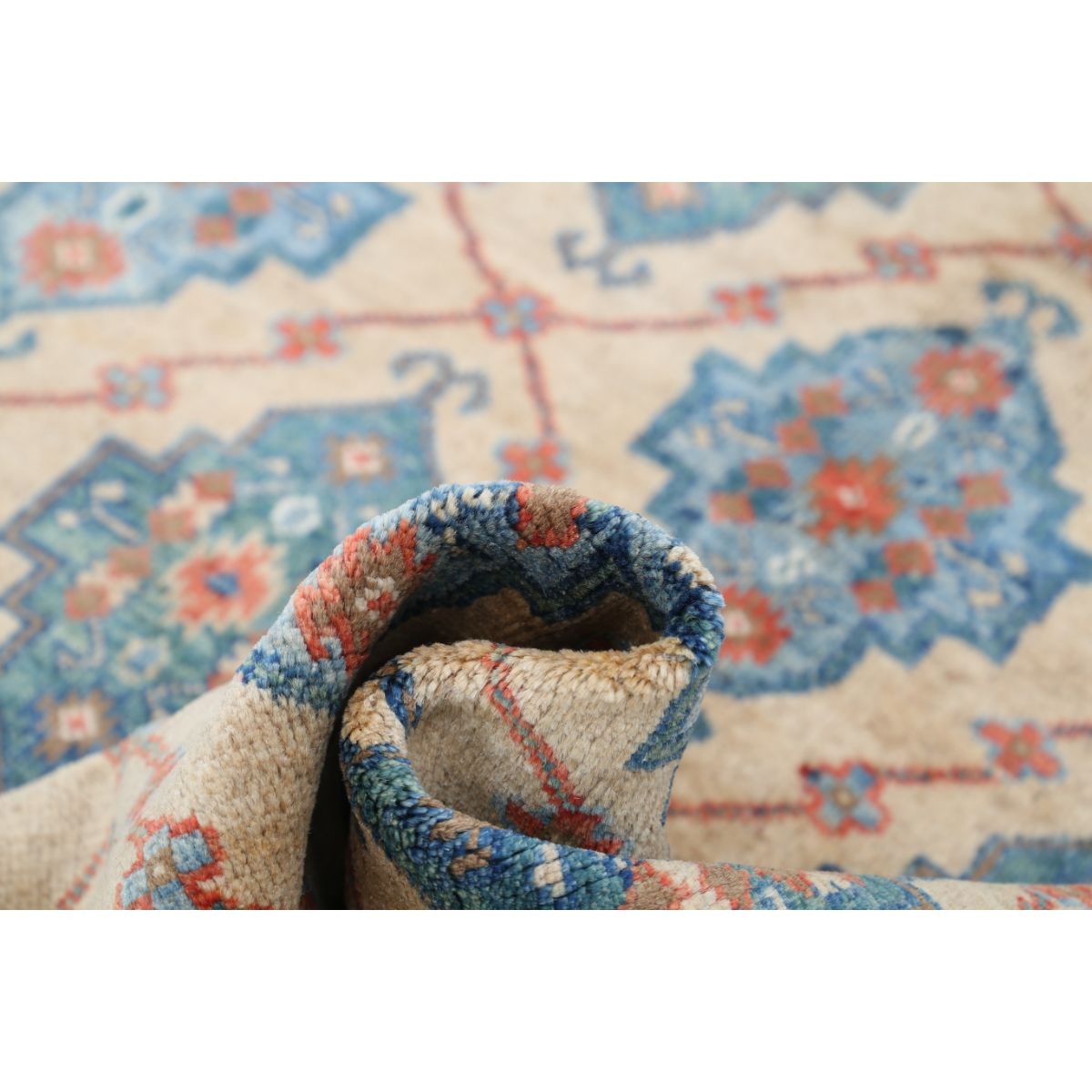 Revival 6x8 Handmade Double Knotted Washable Wool Rug - Colorful