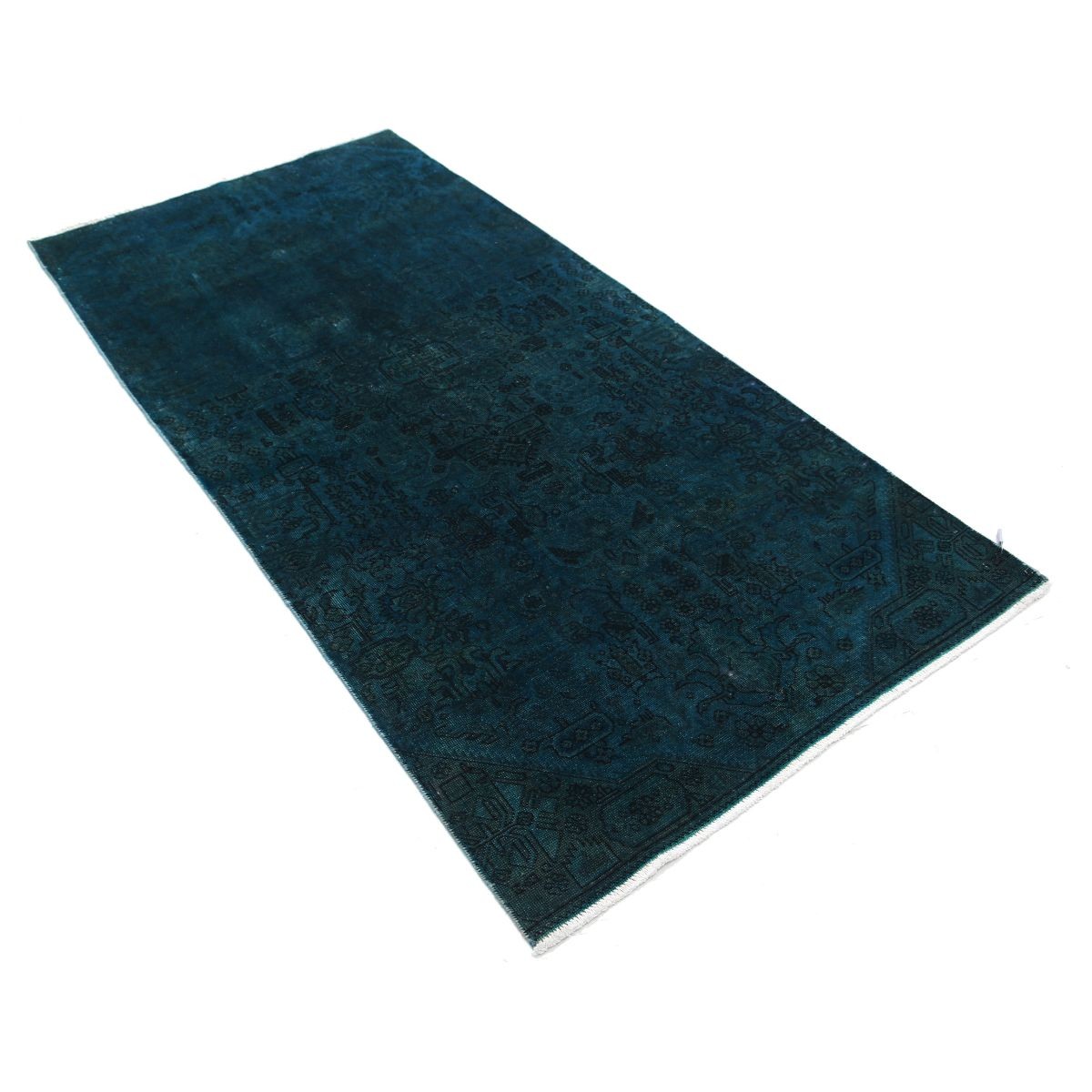 Overdye 3x7 Handmade Double Knotted Washable Wool Rug - Monochormatic