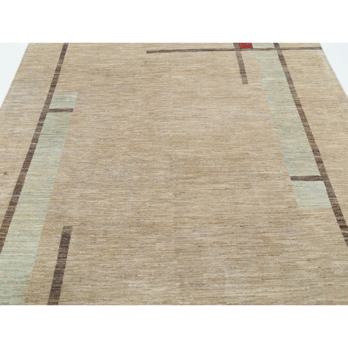 Modcar 7x9 Handmade Double Knotted Washable Wool Rug - Colorful