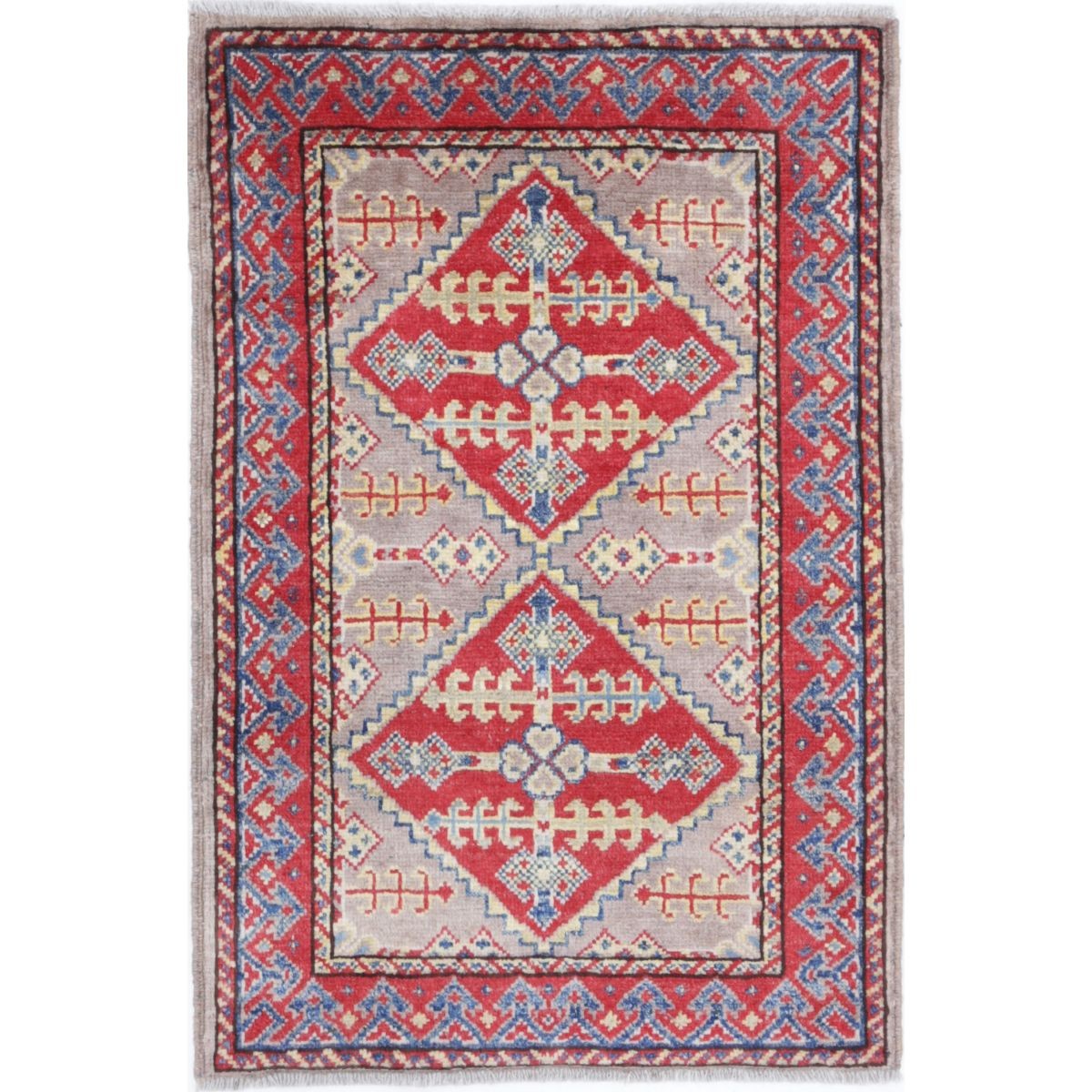 Revival 2x3 Handmade Double Knotted Washable Wool Rug - Colorful