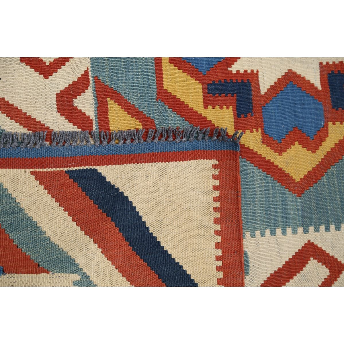 Kafkaas 5x7 Hand Woven Washable Wool Rug - Colorful