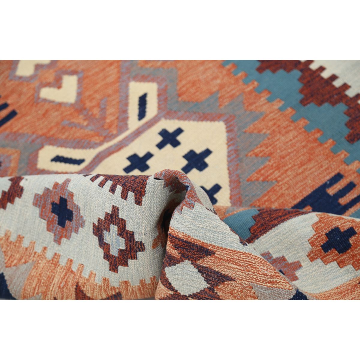 Kafkaas 5x7 Hand Woven Washable Wool Rug - Colorful