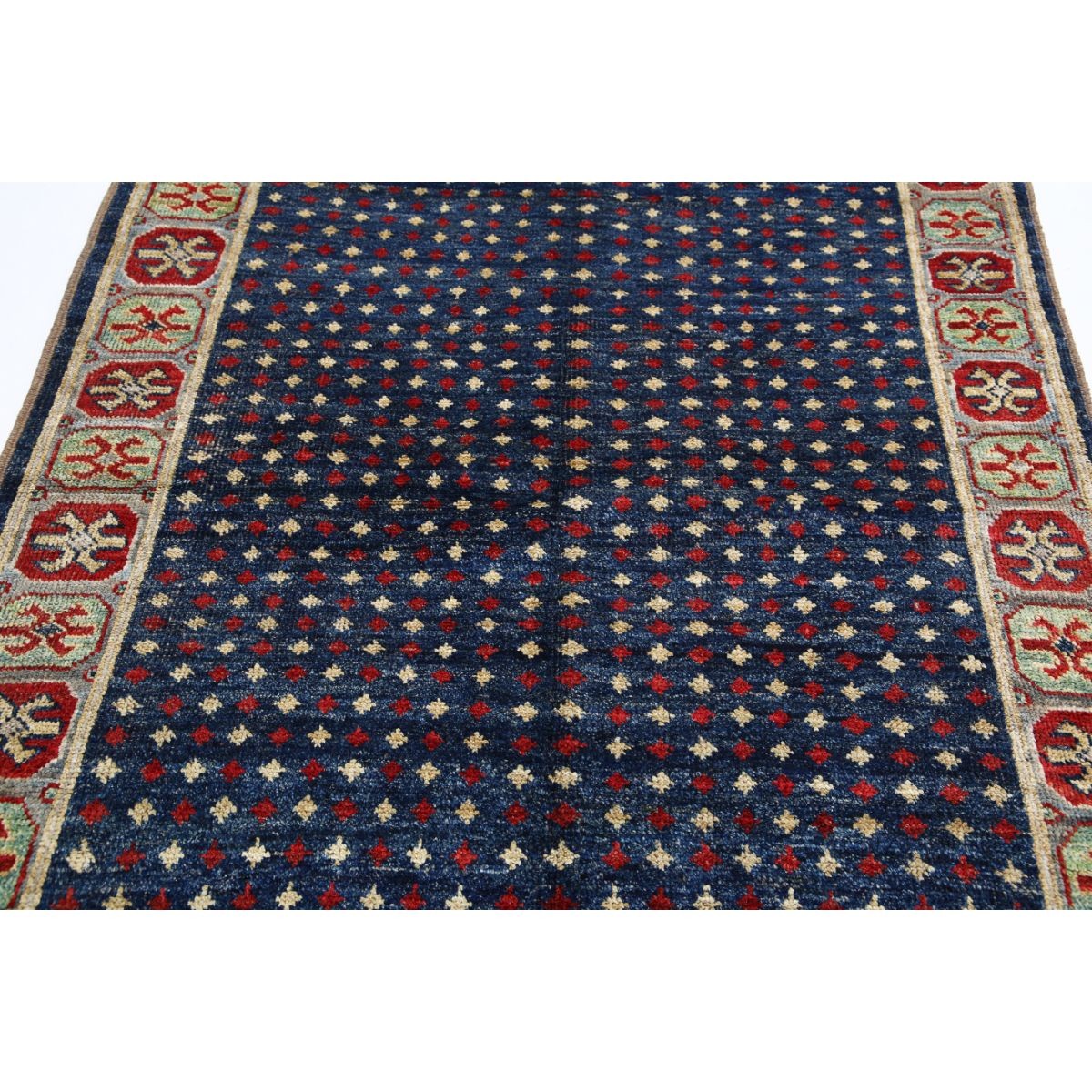 Revival 5x6 Handmade Double Knotted Washable Wool Rug - Colorful