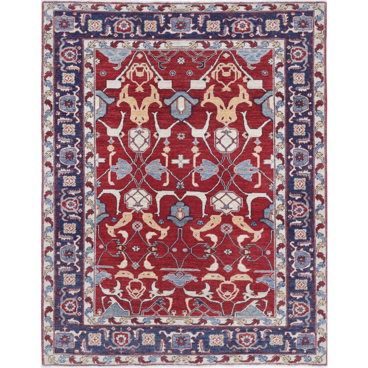 Ziegler 5x7 Handmade Double Knotted Washable Wool Rug - Colorful