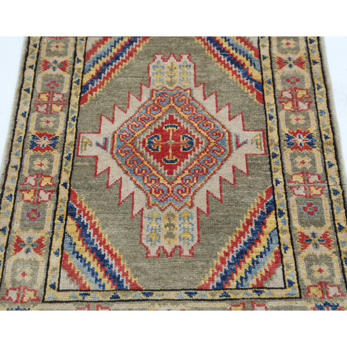 Revival 2x3 Handmade Double Knotted Washable Wool Rug - Colorful