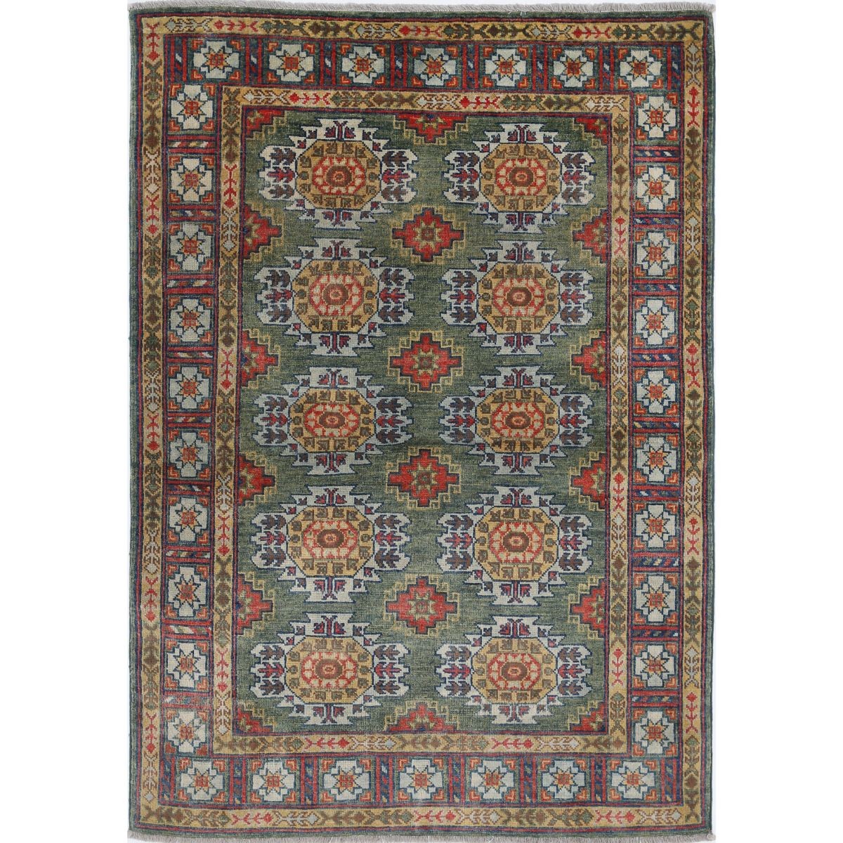 Revival 4x6 Handmade Double Knotted Washable Wool Rug - Colorful
