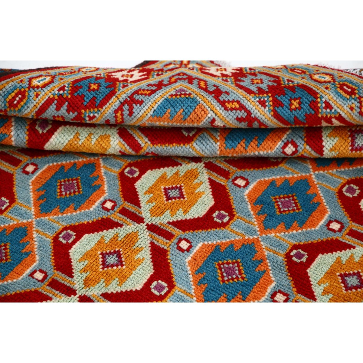 Revival 5x7 Handmade Double Knotted Washable Wool Rug - Colorful
