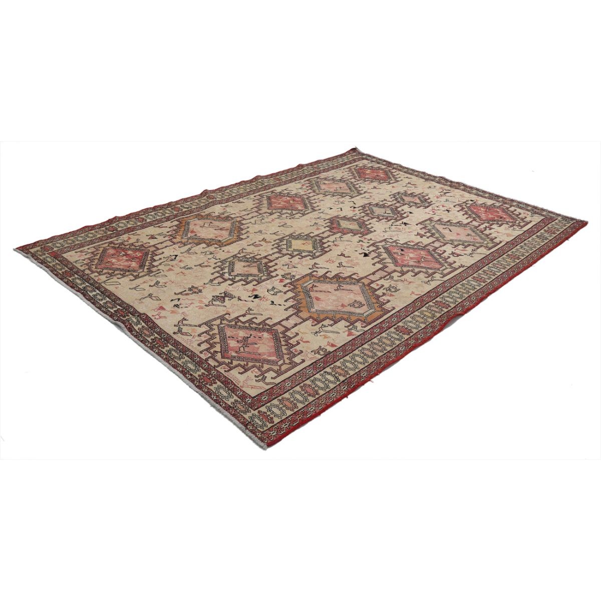 Silki 7x9 Hand Woven Washable Silk Rug - Colorful