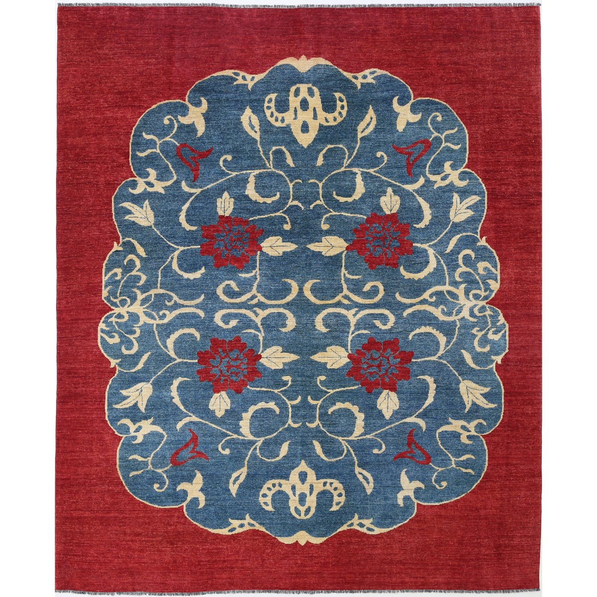 Modcar 8x10 Handmade Double Knotted Washable Wool Rug - Colorful