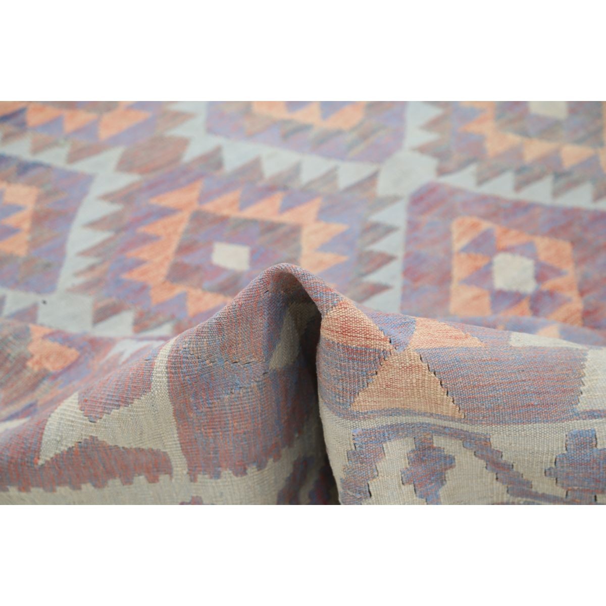 Kafkaas 6x10 Hand Woven Washable Wool Rug - Colorful