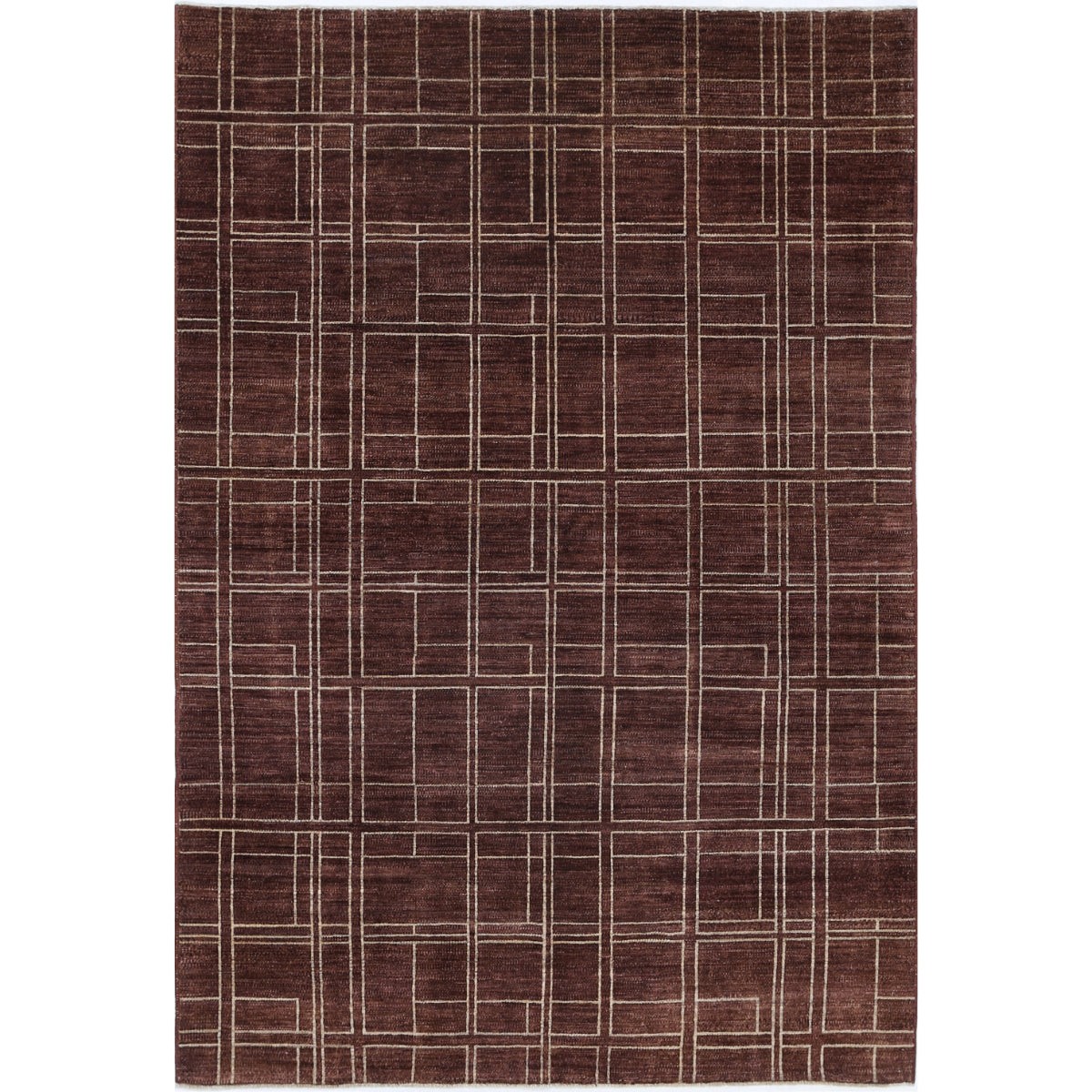 Modcar 5x8 Handmade Double Knotted Washable Wool Rug - Colorful