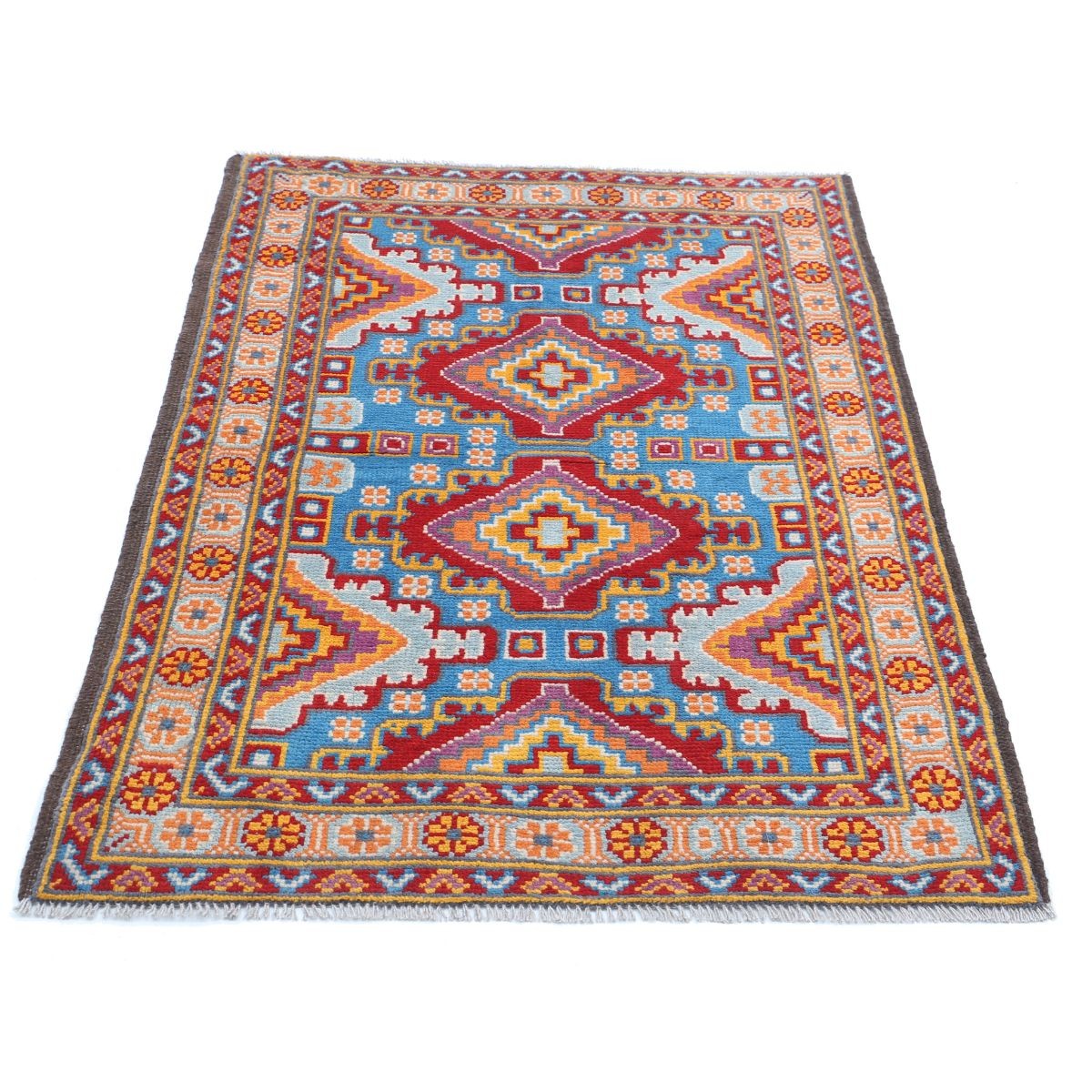 Revival 3x5 Handmade Double Knotted Washable Wool Rug - Colorful