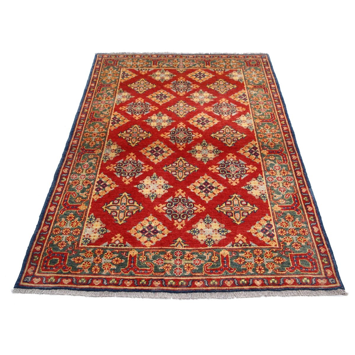 Revival 4x6 Handmade Double Knotted Washable Wool Rug - Colorful
