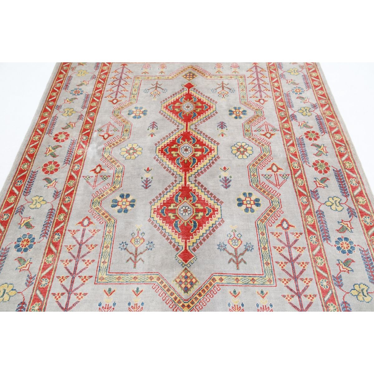 Revival 5x8 Handmade Double Knotted Washable Wool Rug - Colorful