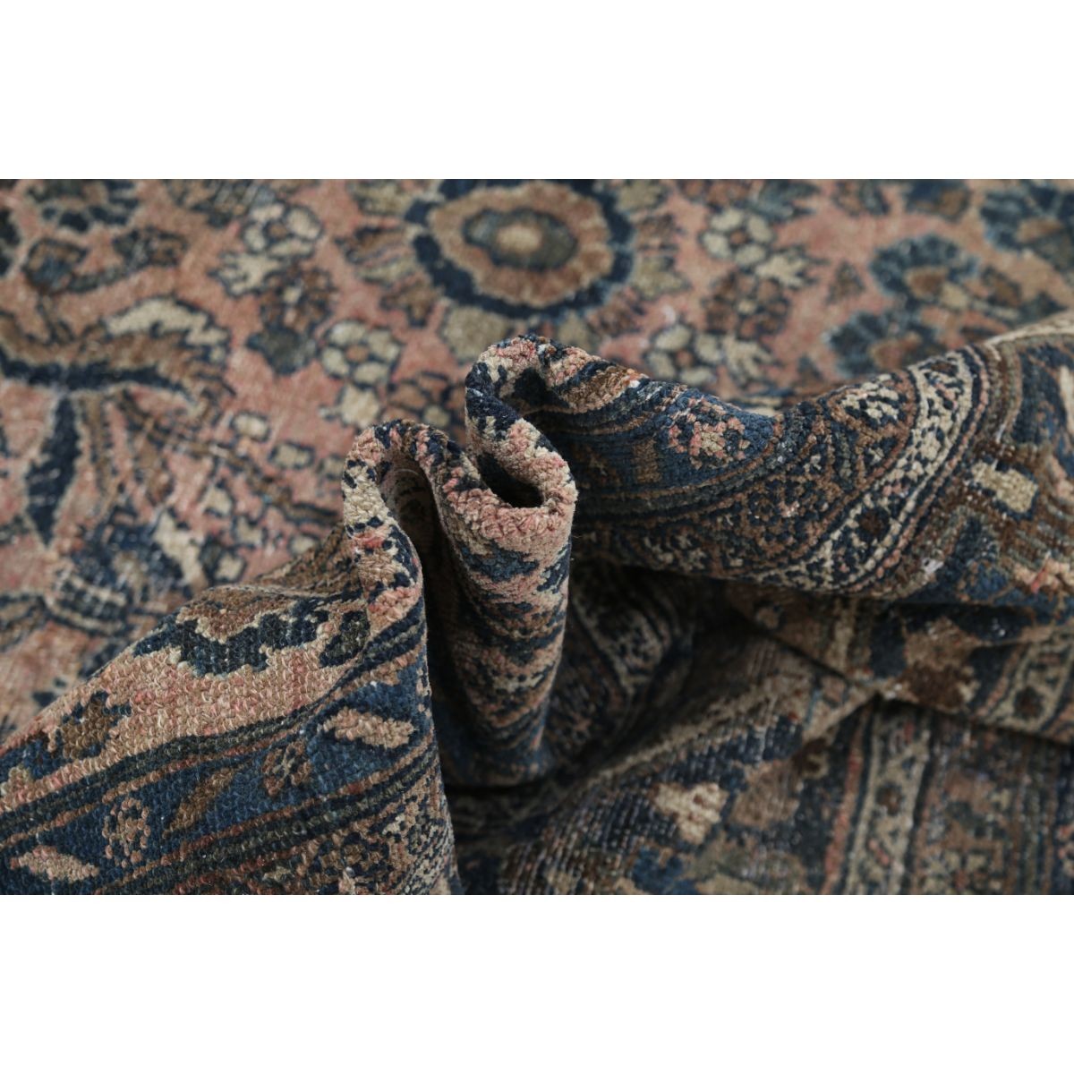 Vintage 8x12 Handmade Double Knotted Washable Wool Rug - Soft Hues