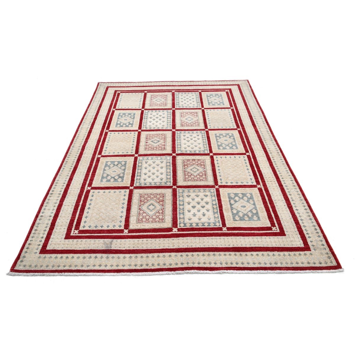 Bakhtiari 5x8 Handmade Double Knotted Washable Wool Rug - Colorful