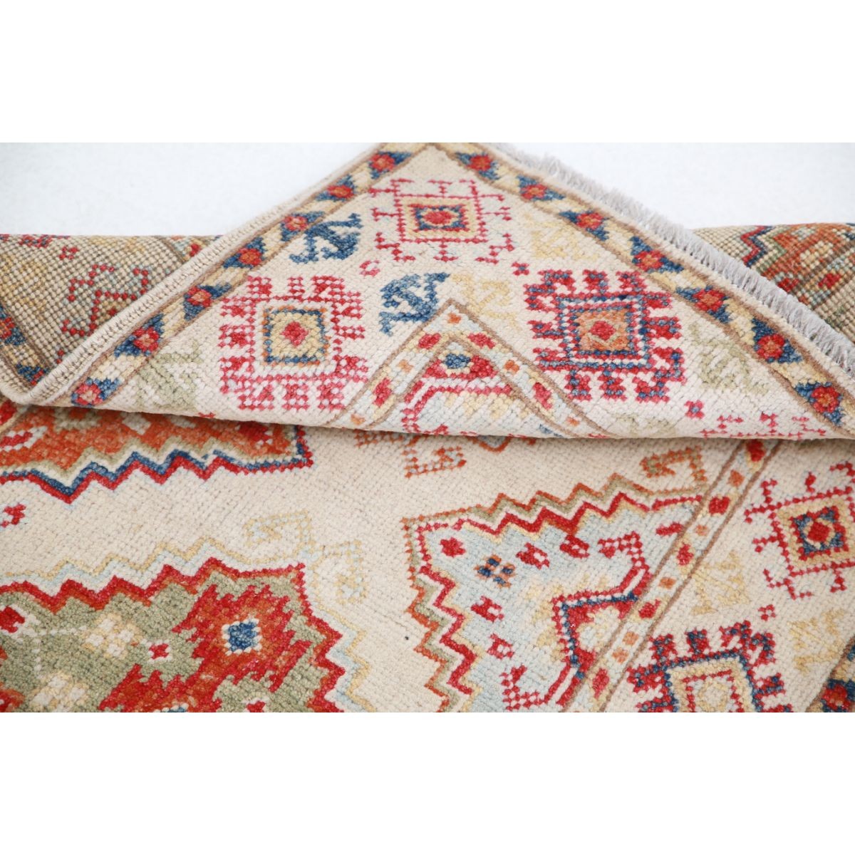 Revival 2x3 Handmade Double Knotted Washable Wool Rug - Colorful