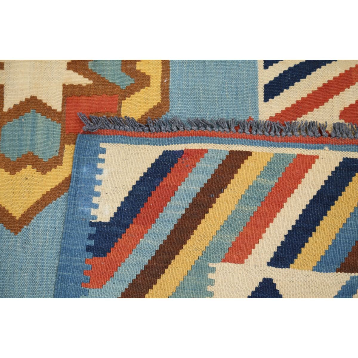 Kafkaas 5x7 Hand Woven Washable Wool Rug - Colorful