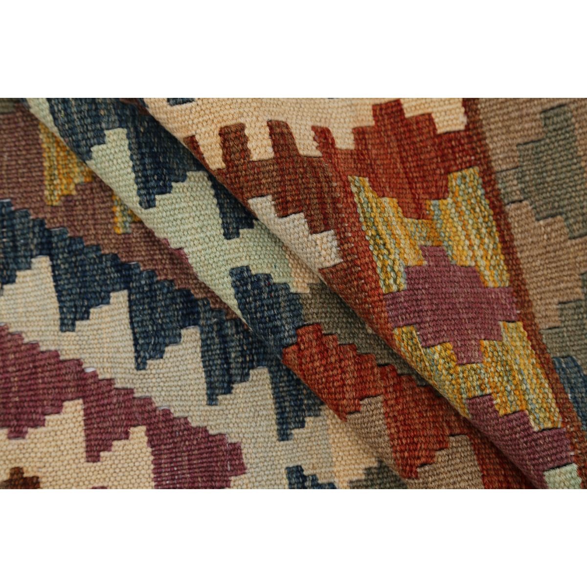Maimana 6x10 Hand Woven Washable Wool Rug - Colorful