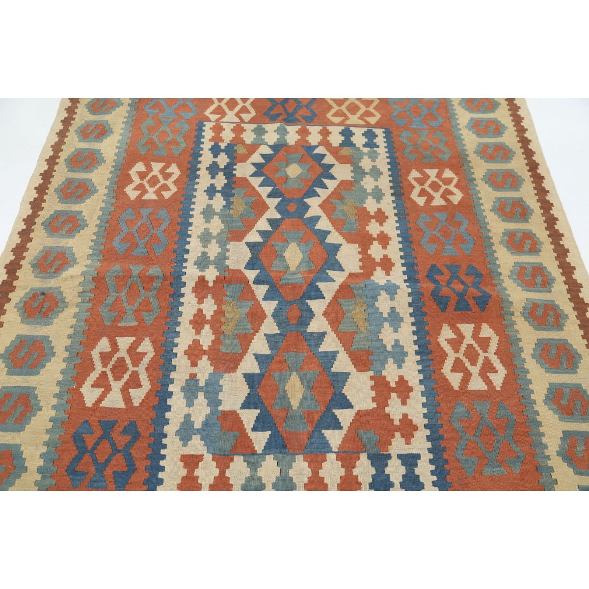 Kafkaas 5x7 Hand Woven Washable Wool Rug - Colorful