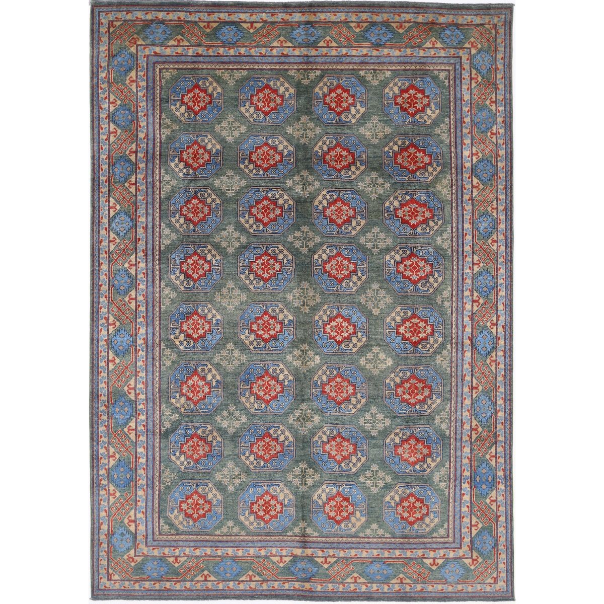 Revival 8x12 Handmade Double Knotted Washable Wool Rug - Colorful