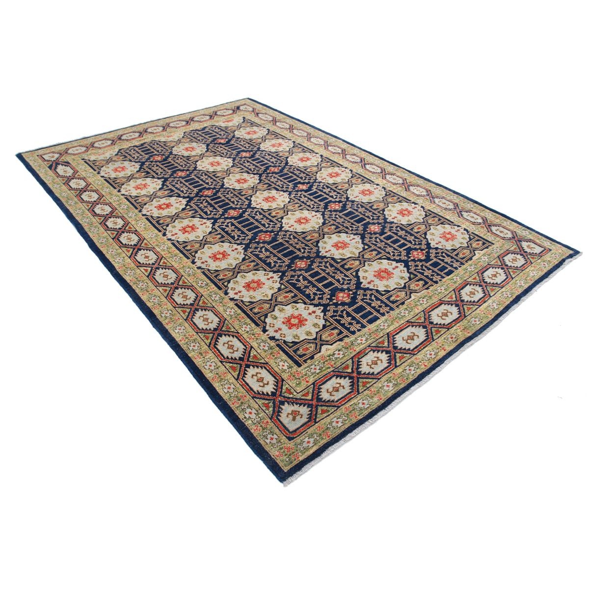 Revival 7x10 Handmade Double Knotted Washable Wool Rug - Colorful