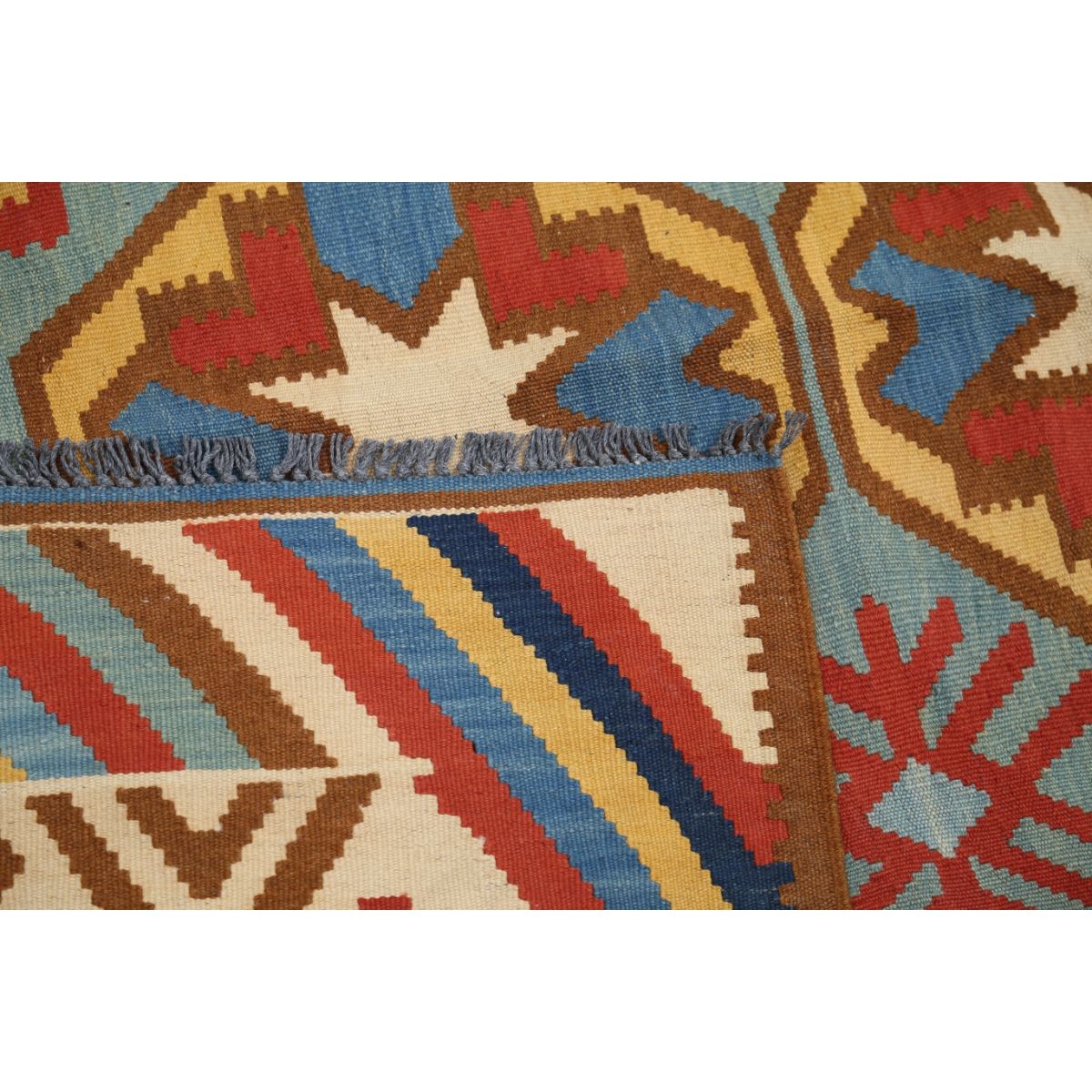 Kafkaas 5x7 Hand Woven Washable Wool Rug - Colorful