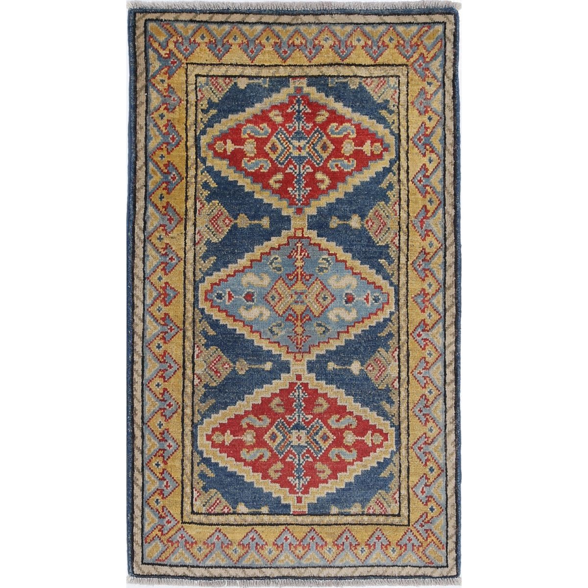 Revival 2x3 Handmade Double Knotted Washable Wool Rug - Colorful