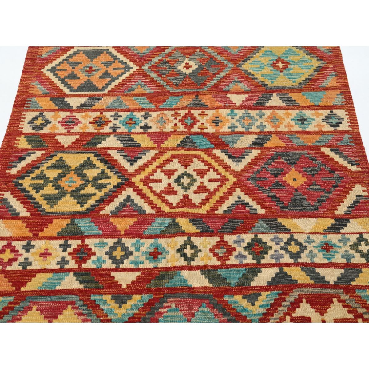 Maimana 4x6 Hand Woven Washable Wool Rug - Colorful