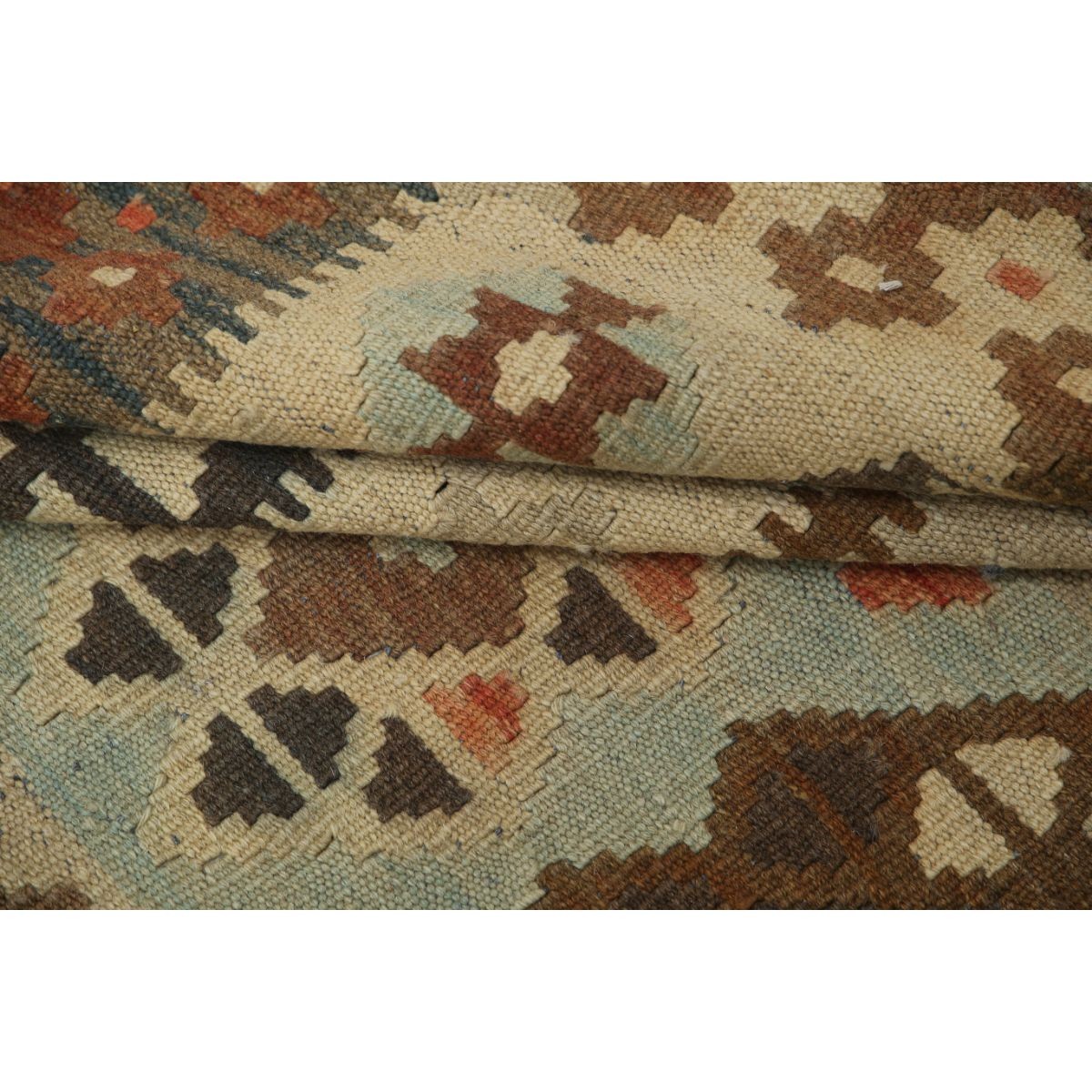 Maimana 7x7 Hand Woven Washable Wool Rug - Colorful - Square