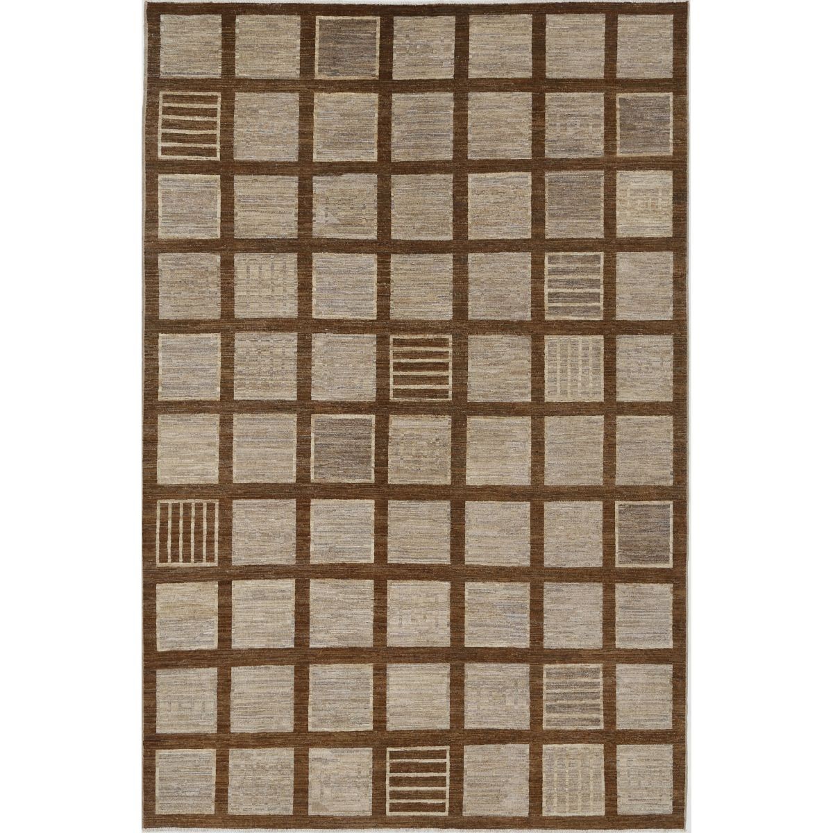 Modcar 7x10 Handmade Double Knotted Washable Wool Rug - Colorful