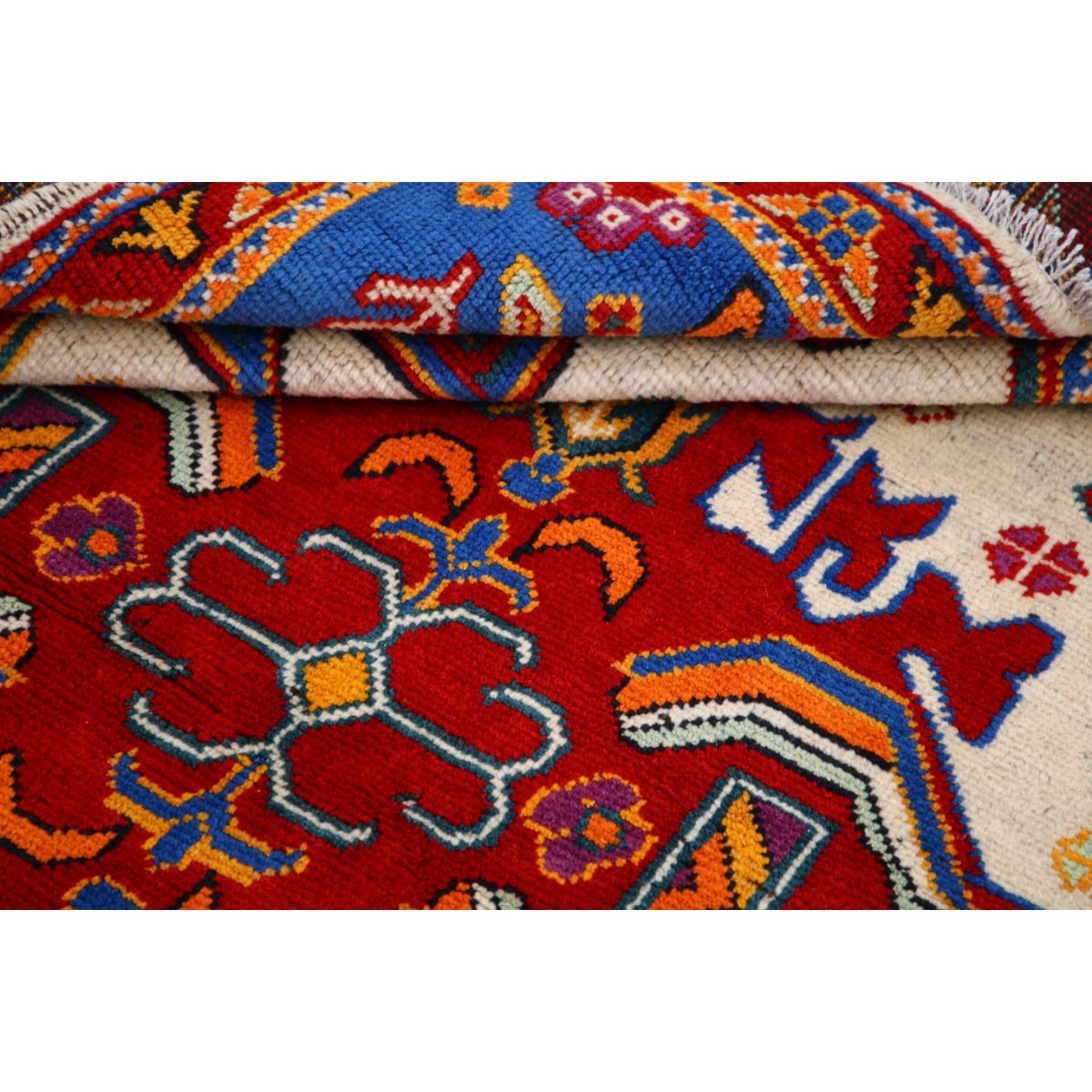 Revival 5x7 Handmade Double Knotted Washable Wool Rug - Colorful