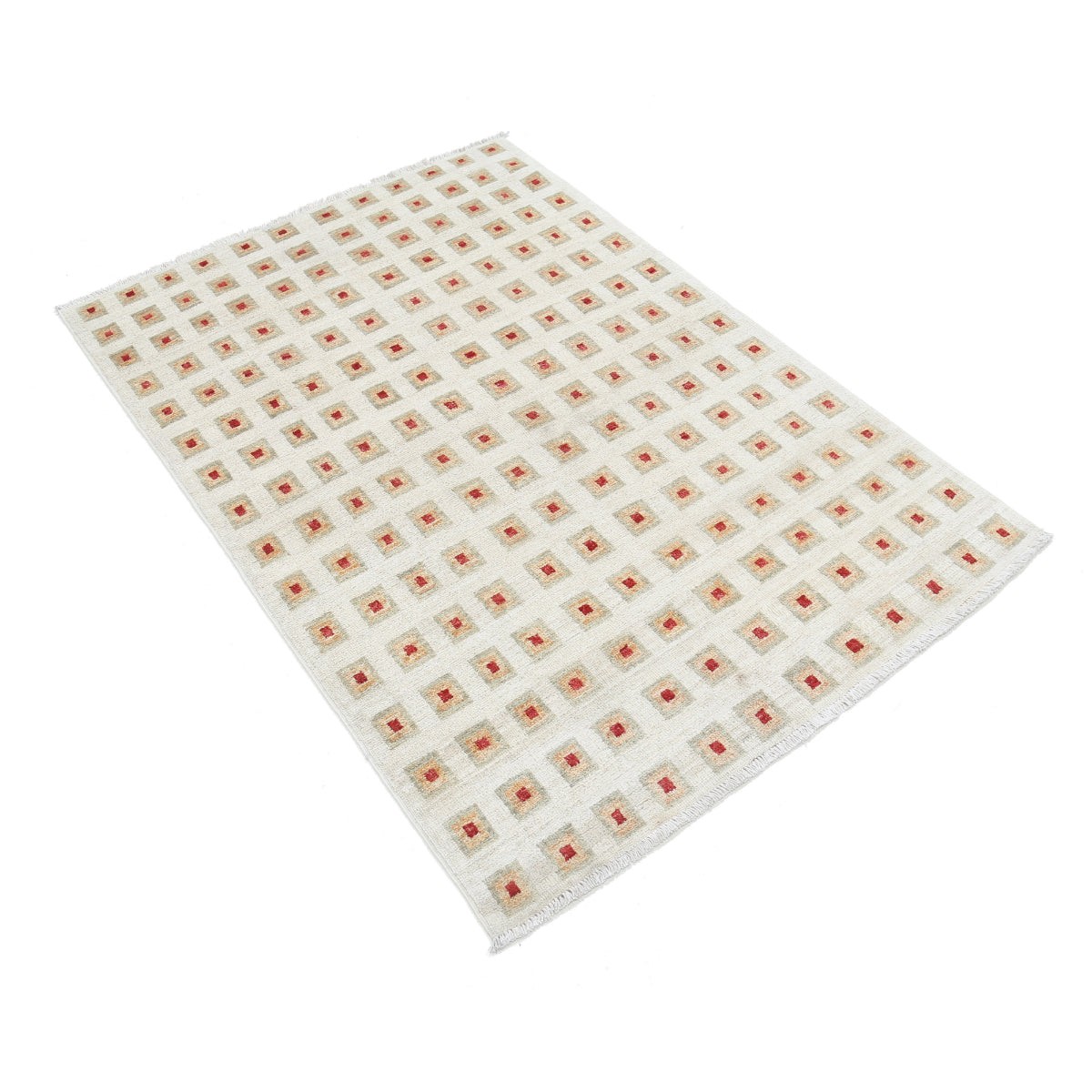 Modcar 3x5 Handmade Double Knotted Washable Wool Rug - Colorful