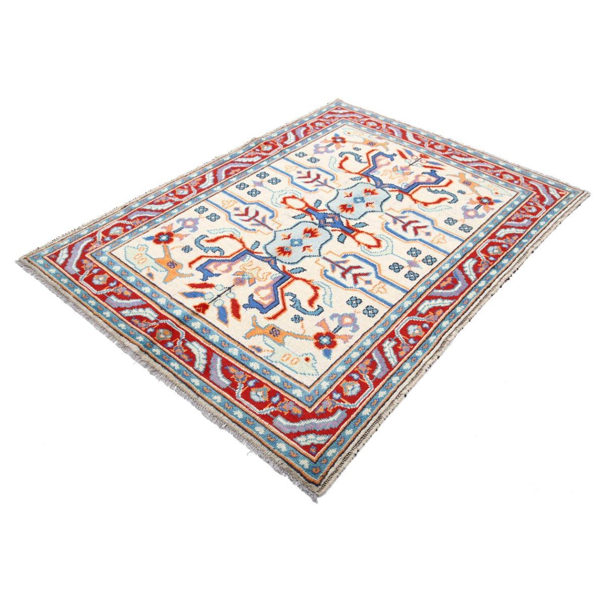 Revival 5x7 Handmade Double Knotted Washable Wool Rug - Colorful